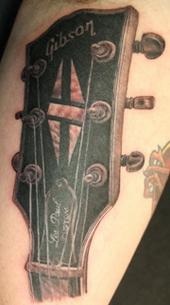 Les Paul headstock tattoo Les Paul headstock tattoo
